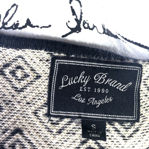 Lucky Brand Diamond-Patterned Zip Up Jacket, S - Picture 8 of 8